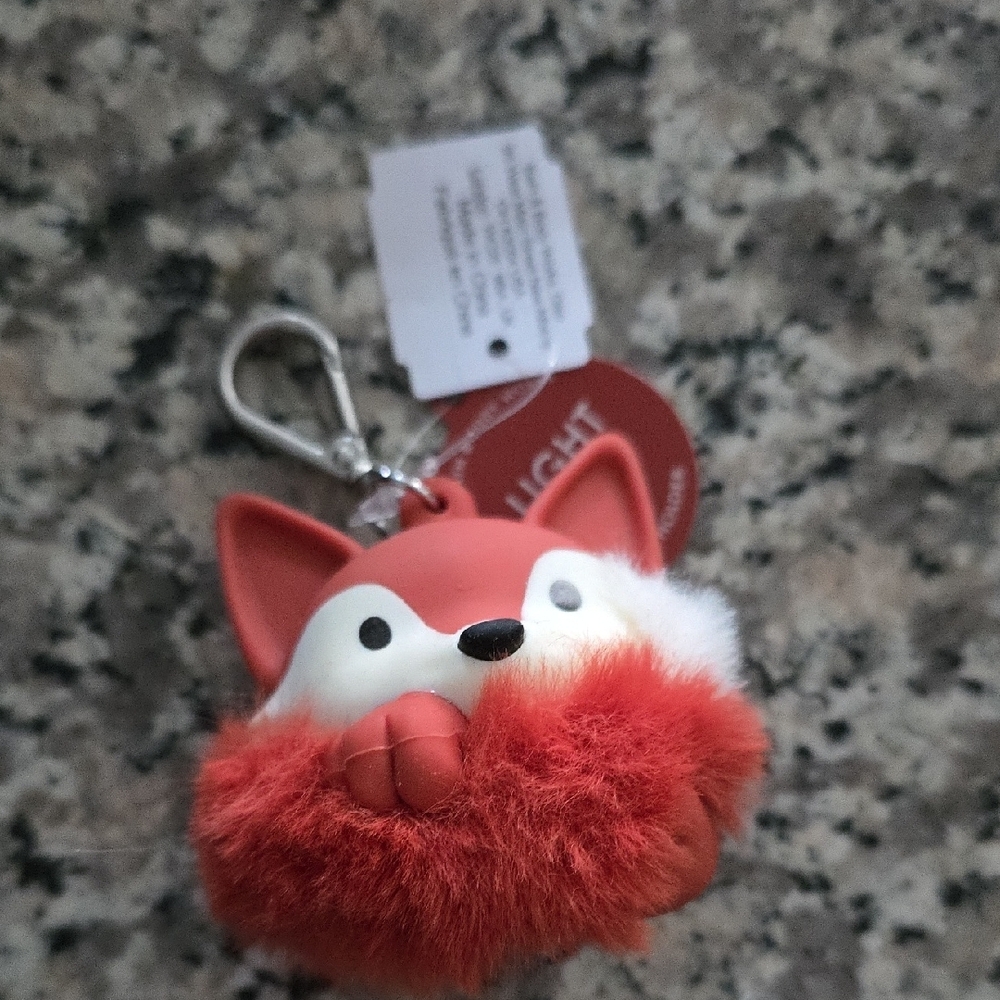 Adorable Fox Keychain with Red Fur
